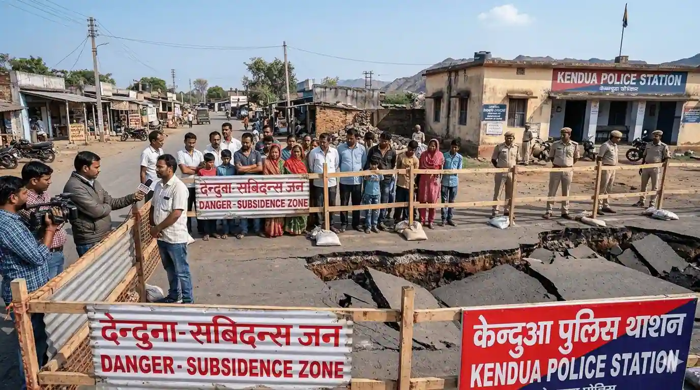 dhanbad kendua road subsidence